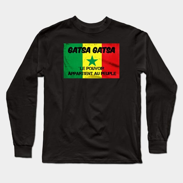 SENEGAL Gatsa Gatsa Long Sleeve T-Shirt by Tony Cisse Art Originals